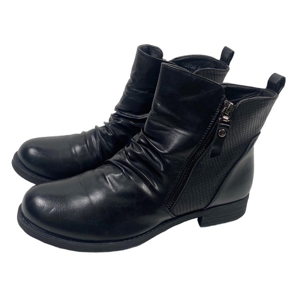 Corkys Shoes - Corkys Cherish Black Vegan Leather Booties